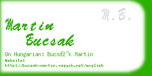 martin bucsak business card